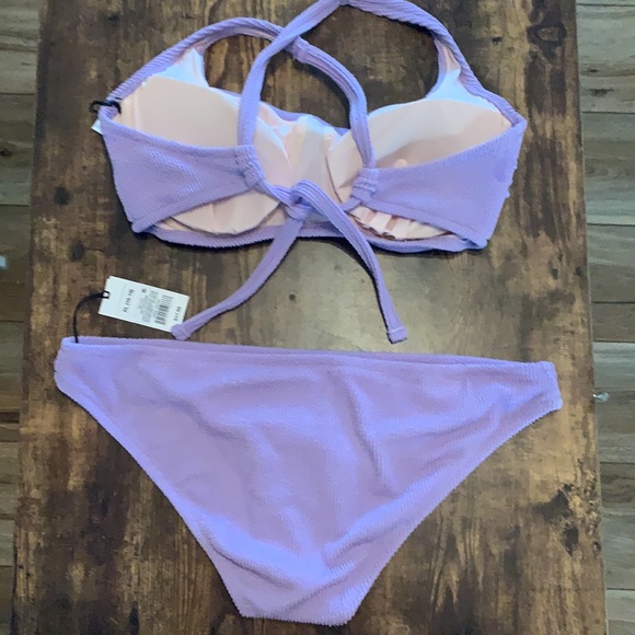 Light Purple Ribbed Underwire Bikini - Picture 8 of 8